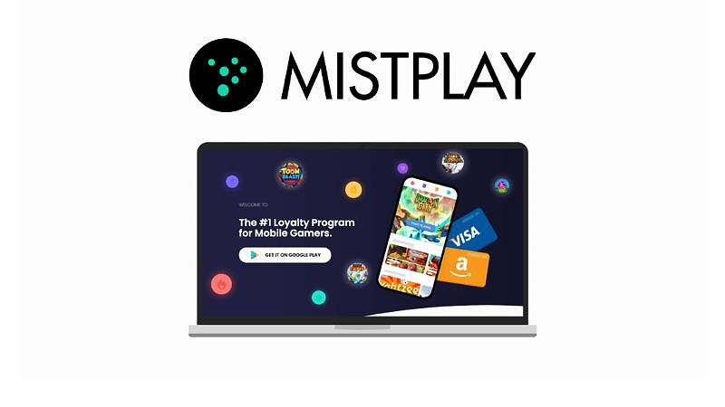 Hình ảnh thể hiện giao diện của game Mistplay, nơi người chơi có thể tích điểm và kiếm thu nhập từ nhiều trò chơi khác nhau.